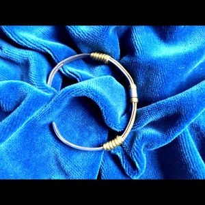 SILVER,STERLING ,AND GOLD10kCUFF BRACELET,preowned